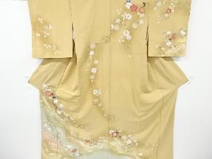 リサイクル　霞取りに秋草模様訪問着